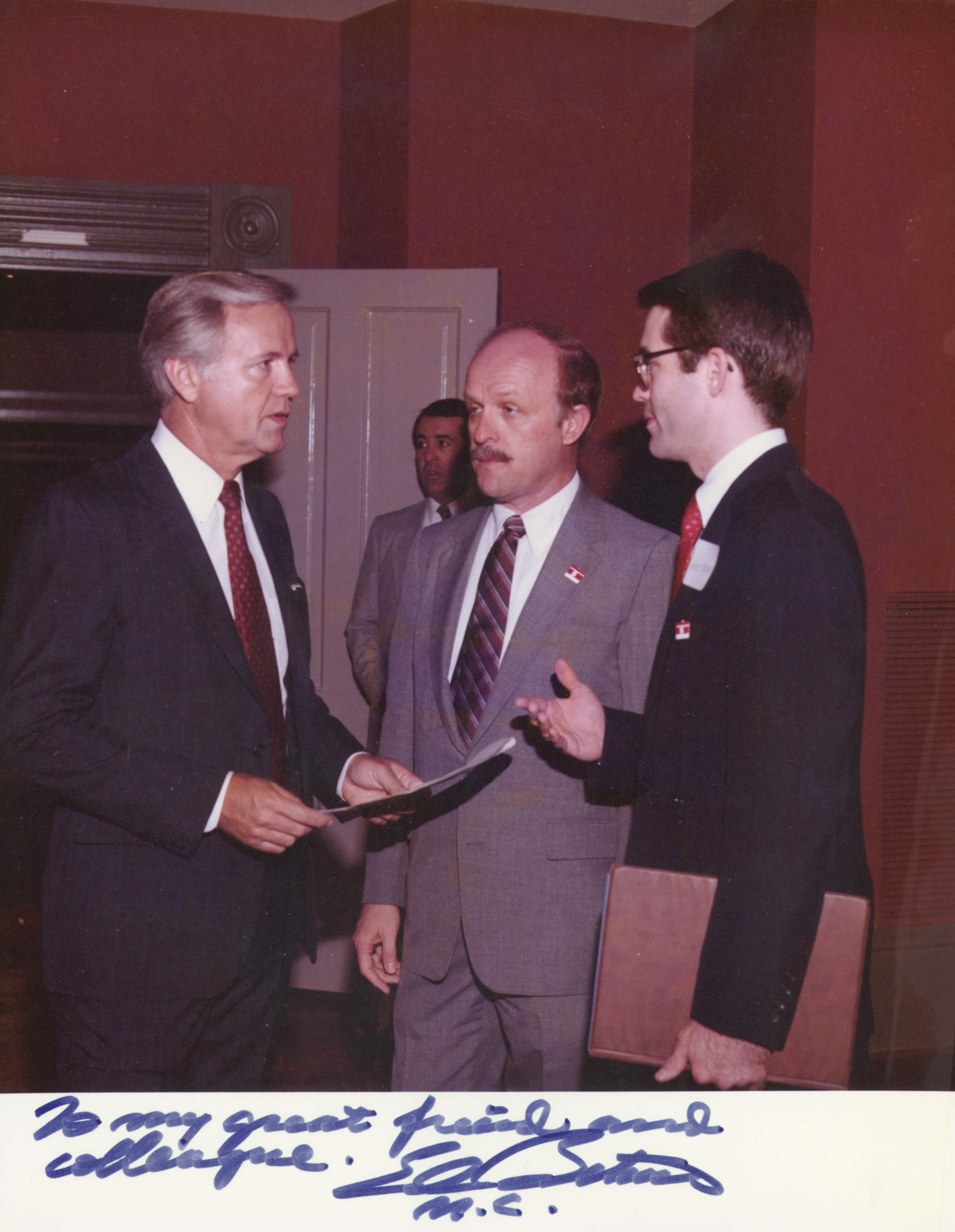 With Congressman Ed Bethune, US Senate Candidate, along with Jerry Climmer, his AA.