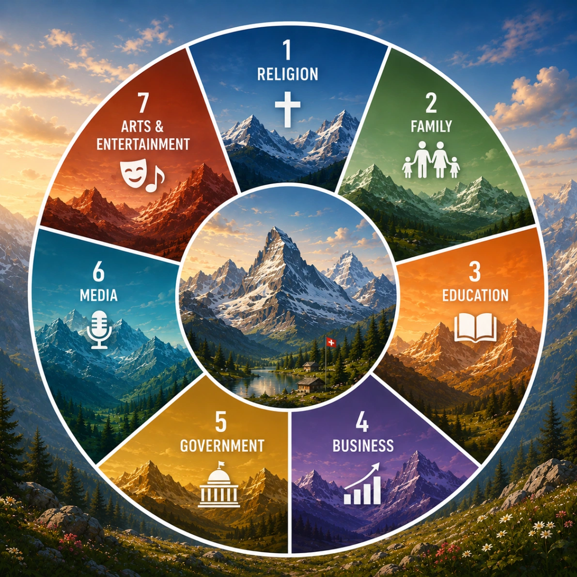 Seven Mountains Pie Chart