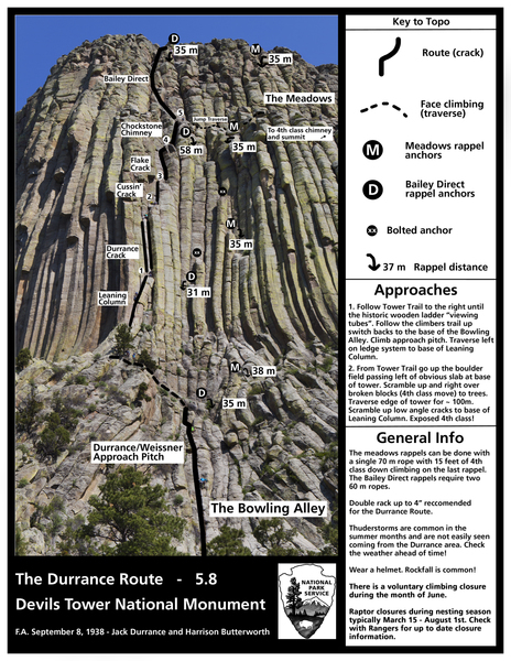 Devils Tower Route Map