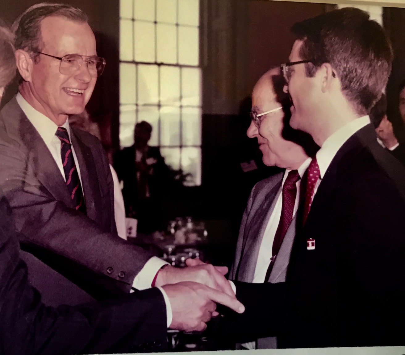 With George H.W. Bush, 1984