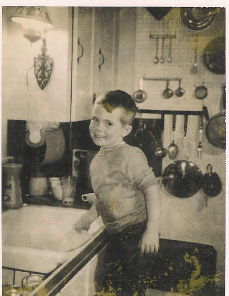 Young Fritz Washing Dishes