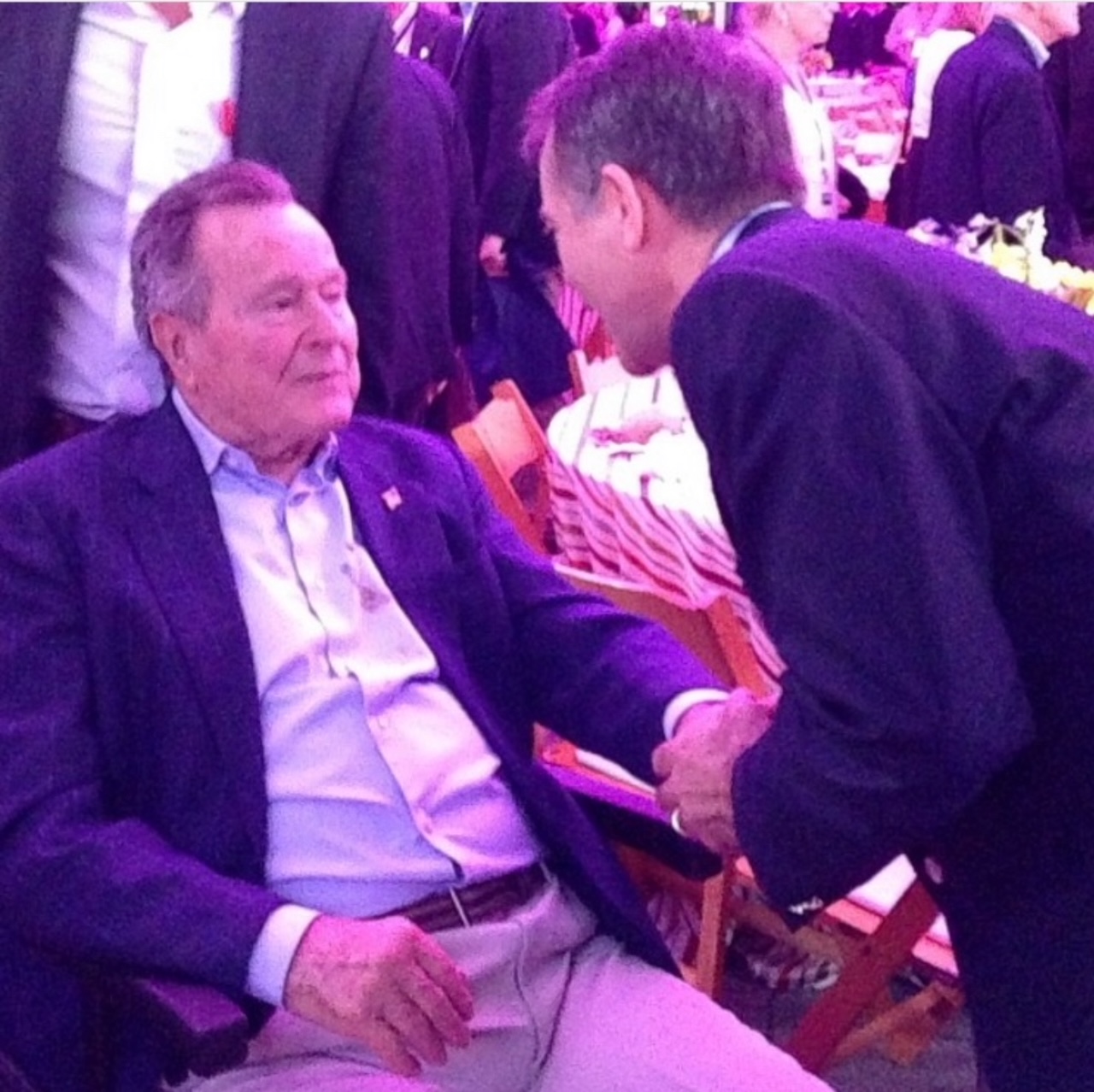 With George H.W. Bush — Texas A&M Reunion