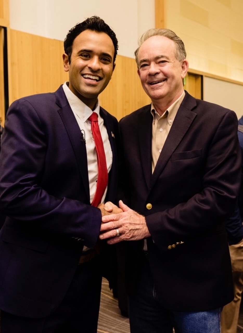 With Vivek Ramaswamy, 2023