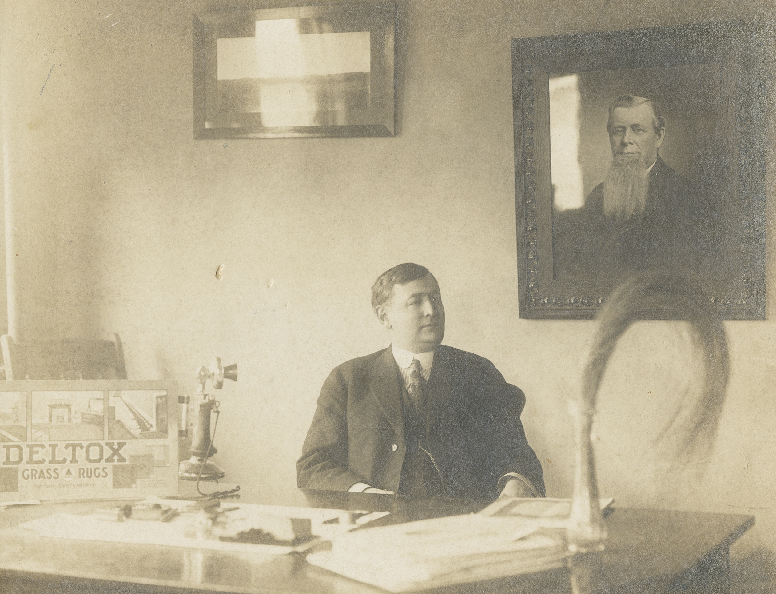 Emil Steiger with his father,Jacob, at the Deltox, 1913