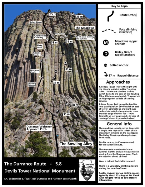 Devils Tower Route Map