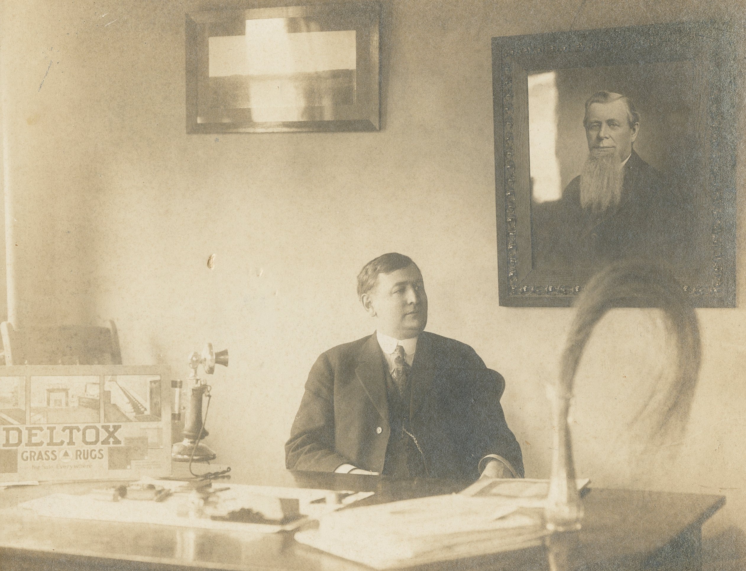 Emil Steiger with his father,Jacob, at the Deltox, 1913
